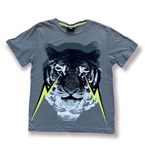 H&M Boys Grey Graphic T-Shirt with Design